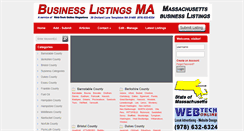 Desktop Screenshot of businesslistingsma.com