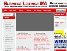 Tablet Screenshot of businesslistingsma.com